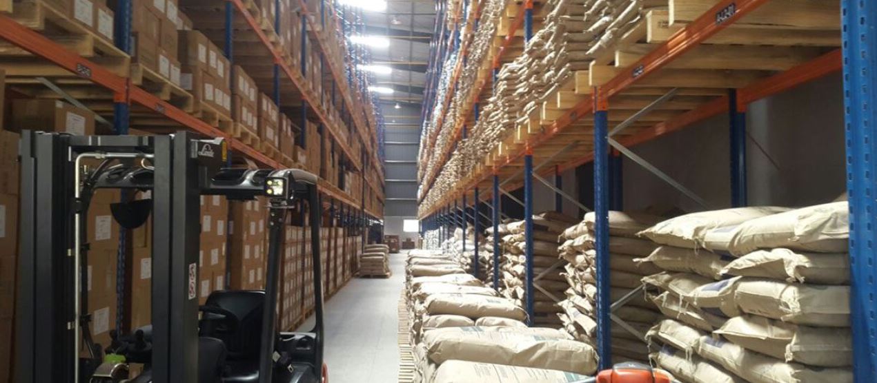 FMCG pallets in storage
